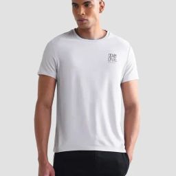 USPA Active Grey Slim Fit Printed Sports T-Shirt-image-21