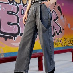 Noh.Voh - SASSAFRAS Kids Girls Comfort Straight Fit Heavy Fade Acid Wash Stretchable Jeans-image-65