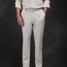 Rare Rabbit Beige Relaxed Fit Checks Trousers-image-43