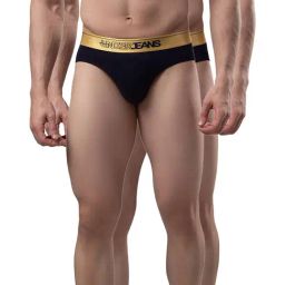 UnderJeans by Spykar Navy Briefs - Pack of 2-picture-32