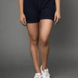 Angelfab Dark Blue Cotton Slim Fit Shorts-picture-12