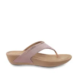 Metro Women's Pink T-Strap Wedges-image-79