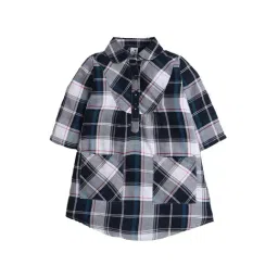 The Magic Wand Kids Multicolor Checks Dress-image-80