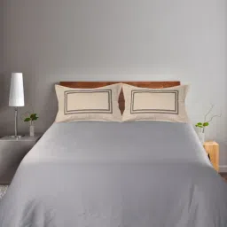 Saral Home Abstract Grey 155 TC Cotton King Sized Bed Sheet with 2 Pillow Covers-image-76