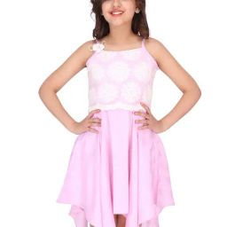 Cutecumber Kids Pink Embroidered Dress-image-83