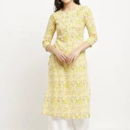 Rajnandini Yellow Printed Straight Kurta-picture-23