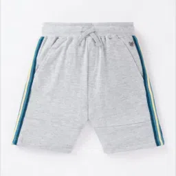 Ed-a-Mamma Kids Grey Cotton Striped Shorts-image-39
