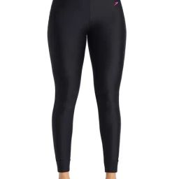 Speedo Black Self Pattern Swim Leggings-image-6