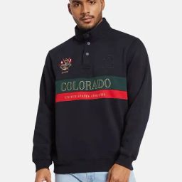 Octave Navy Regular Fit Printed Sweatshirt-picture-14