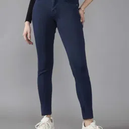 DOLCE CRUDO Navy Plain Jeans-image-89