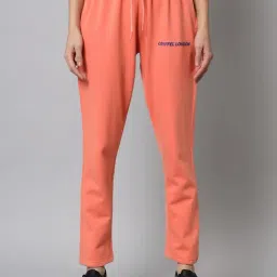 GRIFFEL Peach Printed Track Pants-17
