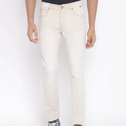 Cantabil Beige Regular Fit Lightly Washed Jeans-image-66