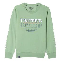 Monte Carlo Kids Pista Green Printed Full Sleeves Sweatshirt-image-2