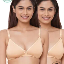 Inner Sense Beige Full Coverage Maternity Bra - Pack of 2-1