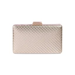 Metro Rose Gold Textured Free Size Clutch-17