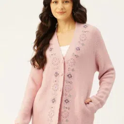 Apsley Pink Embroidered Cardigan-image-47