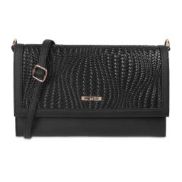 Metro Black Textured Free Size Clutch-16