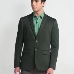 Arrow Green Slim Fit Blazer-image-128