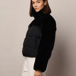 Only Black Regular Fit Puffer Jacket image 4