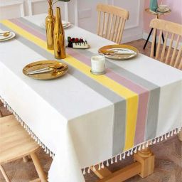 Urban Space Multicolor Cotton 200 GSM 4 Seater Sicilia Dining Table Cover-21