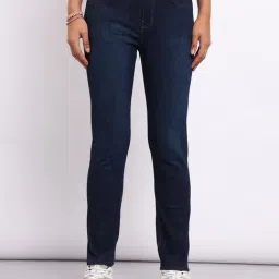 Lee Dark Indigo Slim Fit High Rise Jeans-image-55