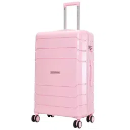 NASHER MILES Lisbon Hard Sided Polypropylene Check-In Luggage Bag Rose Pink 24 Inch|65CM Trolley Bag-picture-39