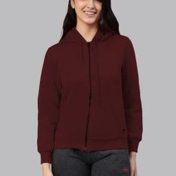 Lyra Burgundy Cotton Hooded Sweatshirt-image-26