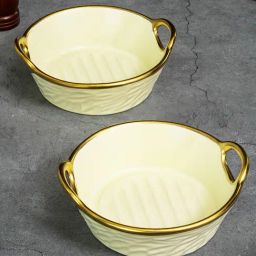 ROXX White Porcelain Square Serving bowl - Set of 2 (450 ml)-24