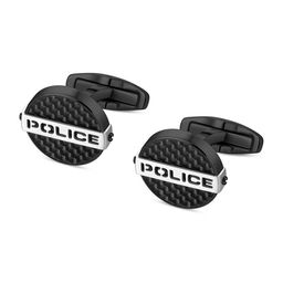 Police Textured Stainless Steel Cufflink-image-3