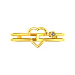 P.C. Chandra Jewellers 14k Gold Ring with A Classic Heart Design At The Centre for Women & Girls-image-33