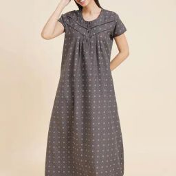 Sweet Dreams Grey Printed Nighty-30
