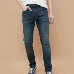 Forca By Lifestyle Indigo Cotton Slim Fit Jeans-picture-5
