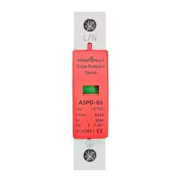 amiciSmart AC Surge Protector 275 V 30 to 60 KA SPD Lightning Protection Device, 1xSPD-AC-60KA-25