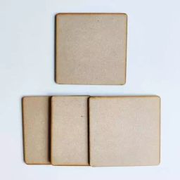 CHL MDF Wooden Coasters Square Wood Material 200 g (Set of 6) image 4