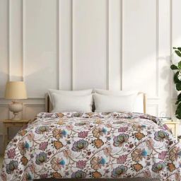 India Circus Brown Cotton 140 TC 110 GSM Blossom Breeze Single Quilt Rajais-picture-31