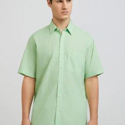 Colorplus Green Cotton Classic Fit Printed Shirts-image-47