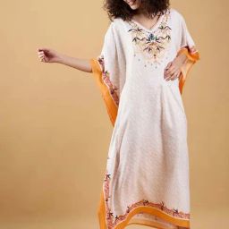 The Kaftan Company White Printed Kaftan-picture-19