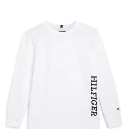 Tommy Hilfiger Kids White Logo Print T-Shirt-image-16