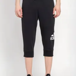 Adidas Black Cotton Regular Fit Printed Trackpants-picture-40