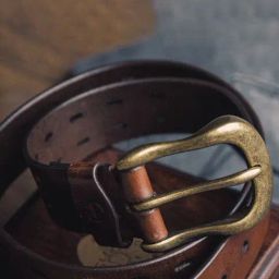 James Aston Damian Signature Brown Leather Solid Waist Belt-10
