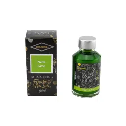 DIAMINE 50 ml Shimmering Neon Lime Ink Bottle for Fountain Pen-38