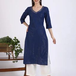 Aurelia Blue Striped Kurta-image-61