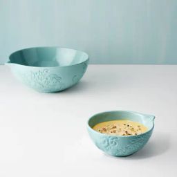 ellementry Upper Crust Blue Ceramic Mixing Bowl (900 ml) - Set of 1-image-49