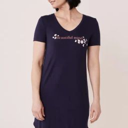 La Vie En Rose Blue Printed Sleep Tee-picture-28