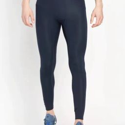 Adidas Blue Fitted Sports Tights-image-78