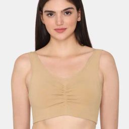 Zivame Beige Plain Bralette Bra-47