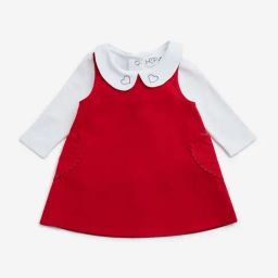HOP Baby by Westside Red Cotton T-Shirt and Pinafore Set-image-71