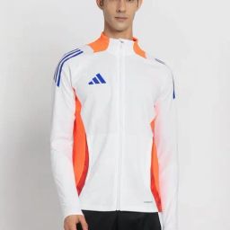 Adidas White Slim Fit Printed Sports Jacket-image-30