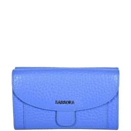 SASSORA FRIDA Blue Casual Leather Tri-Fold Wallet For Women-picture-34