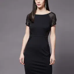 miss chase Miss ChaseBlack Embellished Casual Dress-picture-23